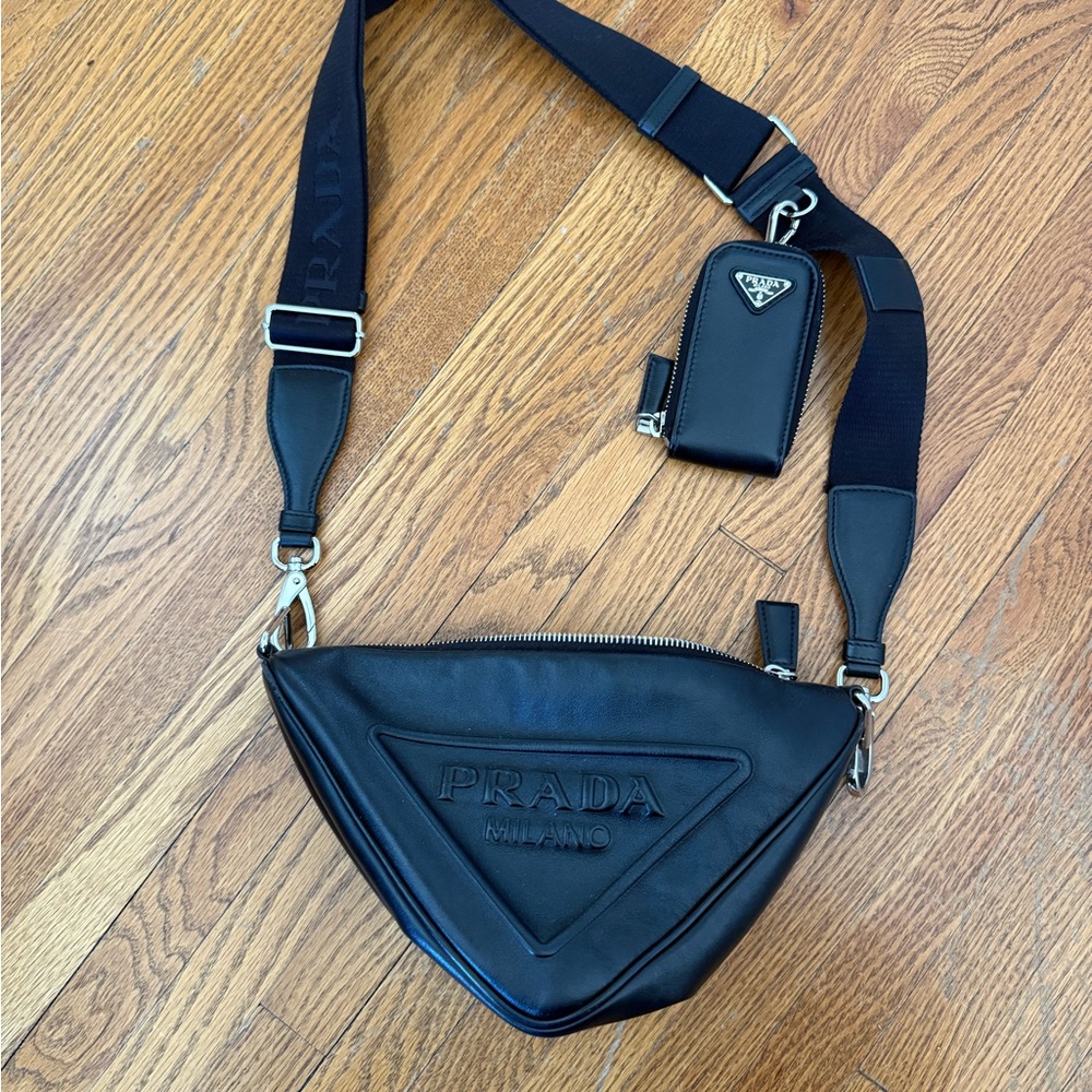 Prada Black Triangle Belt Bag